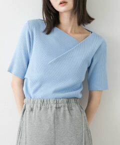 SENSE OF PLACE by URBAN RESEARCH / センスオブプレイス バイ アーバンリサーチ ニット・セーター | 『一部WEB限定カラー』アシメネックハーフスリーブセーター