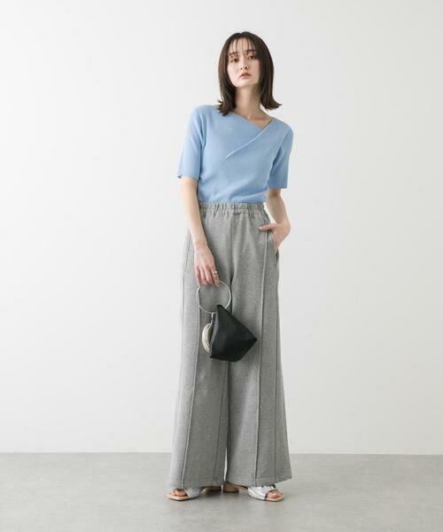 SENSE OF PLACE by URBAN RESEARCH / センスオブプレイス バイ アーバンリサーチ ニット・セーター | 『一部WEB限定カラー』アシメネックハーフスリーブセーター | 詳細4