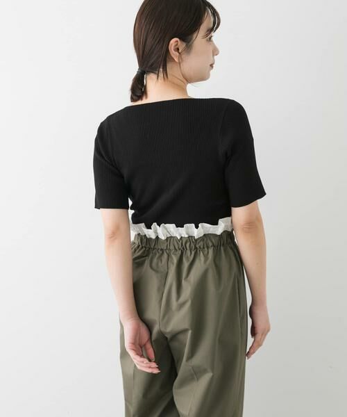 SENSE OF PLACE by URBAN RESEARCH / センスオブプレイス バイ アーバンリサーチ ニット・セーター | 『一部WEB限定カラー』アシメネックハーフスリーブセーター | 詳細12