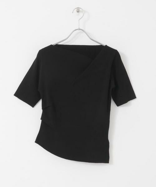 SENSE OF PLACE by URBAN RESEARCH / センスオブプレイス バイ アーバンリサーチ ニット・セーター | 『一部WEB限定カラー』アシメネックハーフスリーブセーター | 詳細14