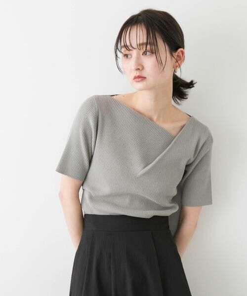 SENSE OF PLACE by URBAN RESEARCH / センスオブプレイス バイ アーバンリサーチ ニット・セーター | 『一部WEB限定カラー』アシメネックハーフスリーブセーター | 詳細17