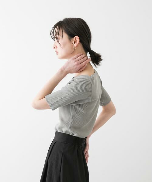 SENSE OF PLACE by URBAN RESEARCH / センスオブプレイス バイ アーバンリサーチ ニット・セーター | 『一部WEB限定カラー』アシメネックハーフスリーブセーター | 詳細18