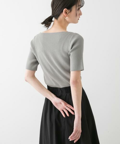 SENSE OF PLACE by URBAN RESEARCH / センスオブプレイス バイ アーバンリサーチ ニット・セーター | 『一部WEB限定カラー』アシメネックハーフスリーブセーター | 詳細19