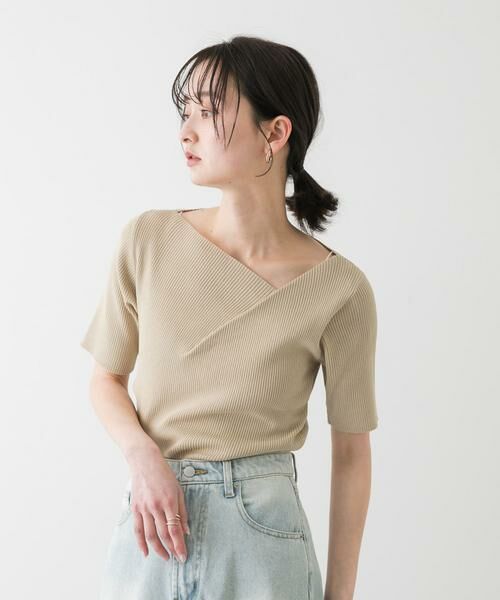 SENSE OF PLACE by URBAN RESEARCH / センスオブプレイス バイ アーバンリサーチ ニット・セーター | 『一部WEB限定カラー』アシメネックハーフスリーブセーター | 詳細29