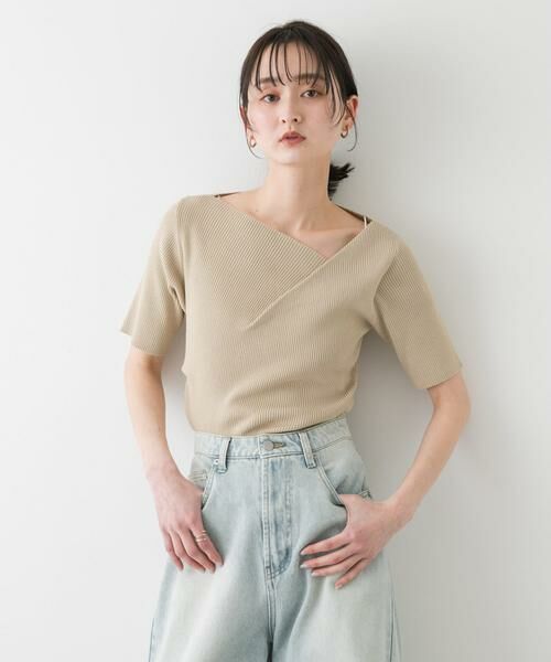 SENSE OF PLACE by URBAN RESEARCH / センスオブプレイス バイ アーバンリサーチ ニット・セーター | 『一部WEB限定カラー』アシメネックハーフスリーブセーター | 詳細30