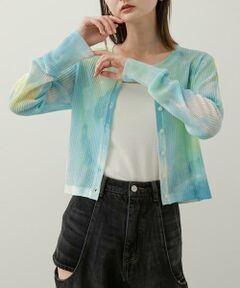 SENSE OF PLACE by URBAN RESEARCH / センスオブプレイス バイ アーバンリサーチ カーディガン・ボレロ | シアープリントクロップドカーディガン