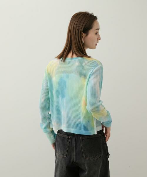 SENSE OF PLACE by URBAN RESEARCH / センスオブプレイス バイ アーバンリサーチ カーディガン・ボレロ | シアープリントクロップドカーディガン | 詳細1