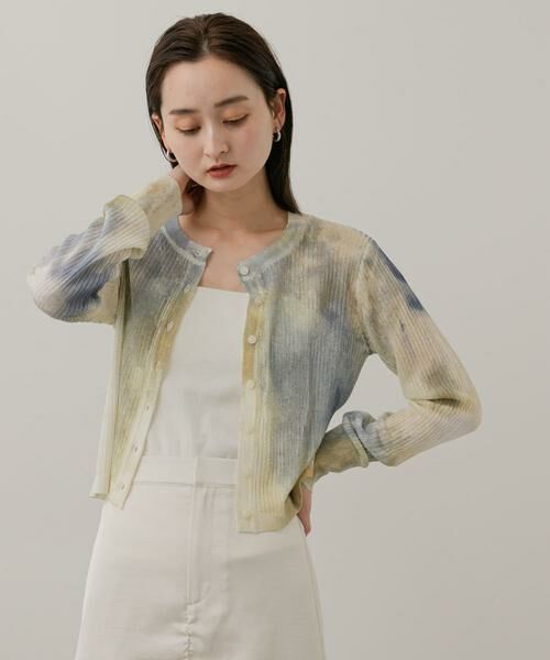 SENSE OF PLACE by URBAN RESEARCH / センスオブプレイス バイ アーバンリサーチ カーディガン・ボレロ | シアープリントクロップドカーディガン | 詳細7