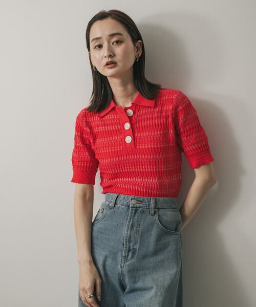 SENSE OF PLACE by URBAN RESEARCH / センスオブプレイス バイ アーバンリサーチ ニット・セーター | マルチボーダーエリツキトップ | 詳細5
