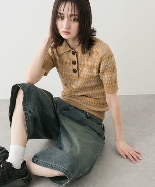 SENSE OF PLACE by URBAN RESEARCH / センスオブプレイス バイ アーバンリサーチ ニット・セーター | マルチボーダーエリツキトップ | 詳細23