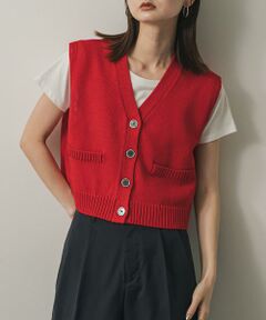 SENSE OF PLACE by URBAN RESEARCH / センスオブプレイス バイ アーバンリサーチ ニット・セーター | フロントボタンクロップドセーター