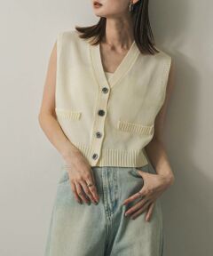 SENSE OF PLACE by URBAN RESEARCH / センスオブプレイス バイ アーバンリサーチ ニット・セーター | フロントボタンクロップドセーター