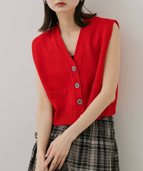 SENSE OF PLACE by URBAN RESEARCH / センスオブプレイス バイ アーバンリサーチ ニット・セーター | フロントボタンクロップドセーター | 詳細4