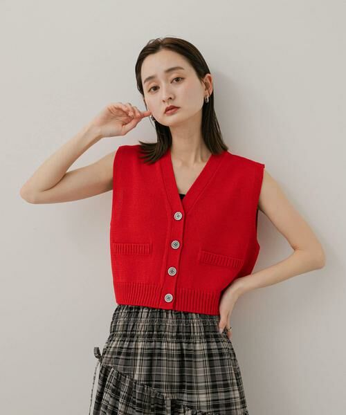 SENSE OF PLACE by URBAN RESEARCH / センスオブプレイス バイ アーバンリサーチ ニット・セーター | フロントボタンクロップドセーター | 詳細5