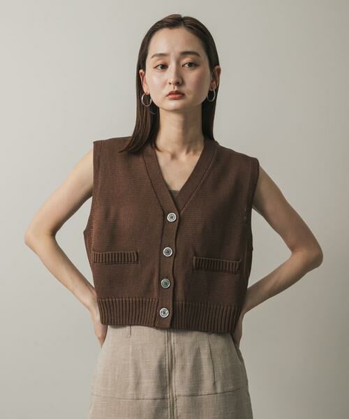 SENSE OF PLACE by URBAN RESEARCH / センスオブプレイス バイ アーバンリサーチ ニット・セーター | フロントボタンクロップドセーター | 詳細12