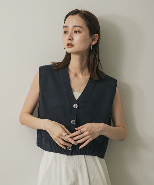 SENSE OF PLACE by URBAN RESEARCH / センスオブプレイス バイ アーバンリサーチ ニット・セーター | フロントボタンクロップドセーター | 詳細26
