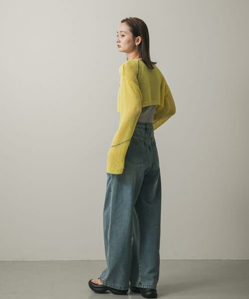 SENSE OF PLACE by URBAN RESEARCH / センスオブプレイス バイ アーバンリサーチ ニット・セーター | メッシュクロップドステッチセーター | 詳細4