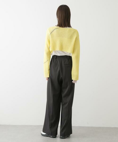 SENSE OF PLACE by URBAN RESEARCH / センスオブプレイス バイ アーバンリサーチ ニット・セーター | メッシュクロップドステッチセーター | 詳細7