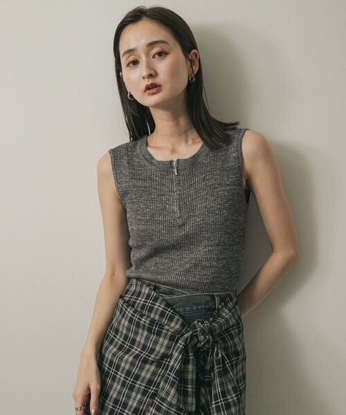 SENSE OF PLACE by URBAN RESEARCH / センスオブプレイス バイ アーバンリサーチ ニット・セーター | フロントジップメランジセーター | 詳細8