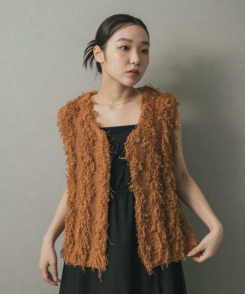 SENSE OF PLACE by URBAN RESEARCH / センスオブプレイス バイ アーバンリサーチ ベスト | コードチュールフリンジベスト | 詳細1