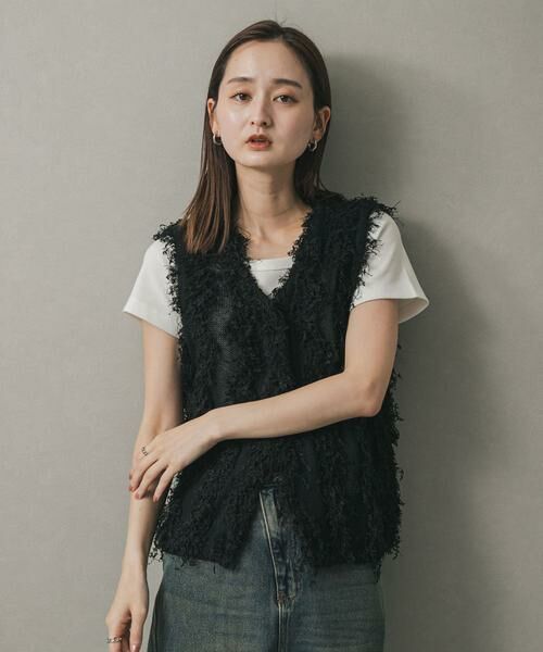 SENSE OF PLACE by URBAN RESEARCH / センスオブプレイス バイ アーバンリサーチ ベスト | コードチュールフリンジベスト | 詳細25