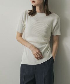 SENSE OF PLACE by URBAN RESEARCH / センスオブプレイス バイ アーバンリサーチ ニット・セーター | アシメネックセーター(半袖)