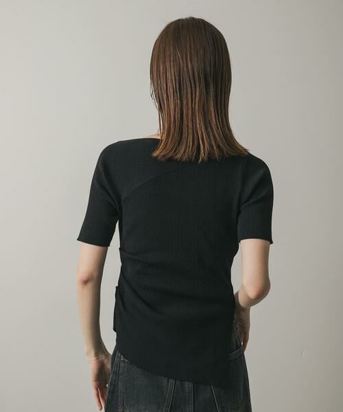 SENSE OF PLACE by URBAN RESEARCH / センスオブプレイス バイ アーバンリサーチ ニット・セーター | アシメネックセーター(半袖) | 詳細10
