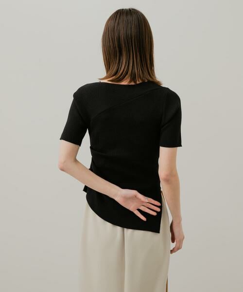 SENSE OF PLACE by URBAN RESEARCH / センスオブプレイス バイ アーバンリサーチ ニット・セーター | アシメネックセーター(半袖) | 詳細14