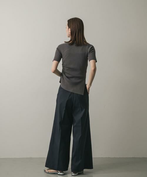 SENSE OF PLACE by URBAN RESEARCH / センスオブプレイス バイ アーバンリサーチ ニット・セーター | アシメネックセーター(半袖) | 詳細21