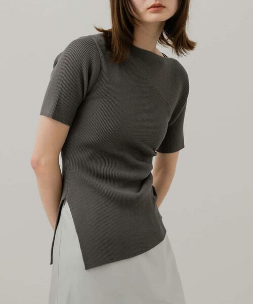 SENSE OF PLACE by URBAN RESEARCH / センスオブプレイス バイ アーバンリサーチ ニット・セーター | アシメネックセーター(半袖) | 詳細22