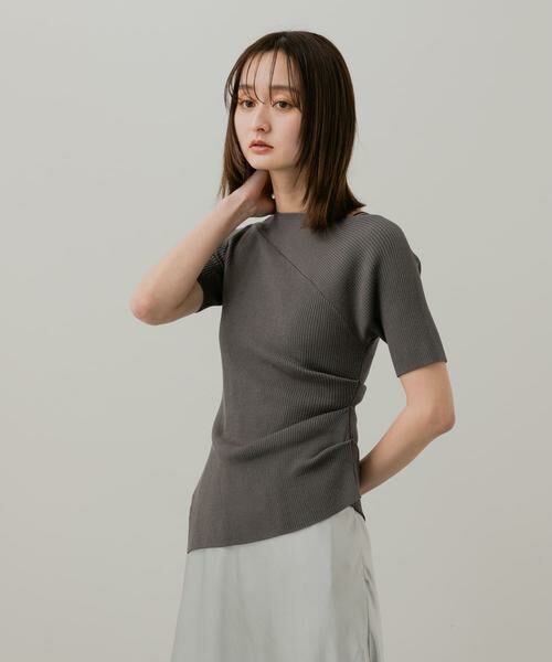 SENSE OF PLACE by URBAN RESEARCH / センスオブプレイス バイ アーバンリサーチ ニット・セーター | アシメネックセーター(半袖) | 詳細23
