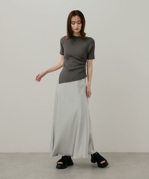 SENSE OF PLACE by URBAN RESEARCH / センスオブプレイス バイ アーバンリサーチ ニット・セーター | アシメネックセーター(半袖) | 詳細24