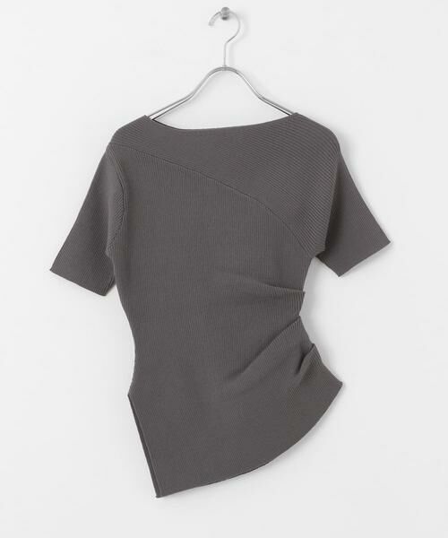 SENSE OF PLACE by URBAN RESEARCH / センスオブプレイス バイ アーバンリサーチ ニット・セーター | アシメネックセーター(半袖) | 詳細25