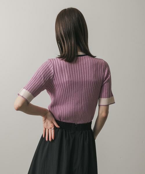 SENSE OF PLACE by URBAN RESEARCH / センスオブプレイス バイ アーバンリサーチ ニット・セーター | 『WEB限定』バイカラーコンパクトセーター(5分袖) | 詳細3