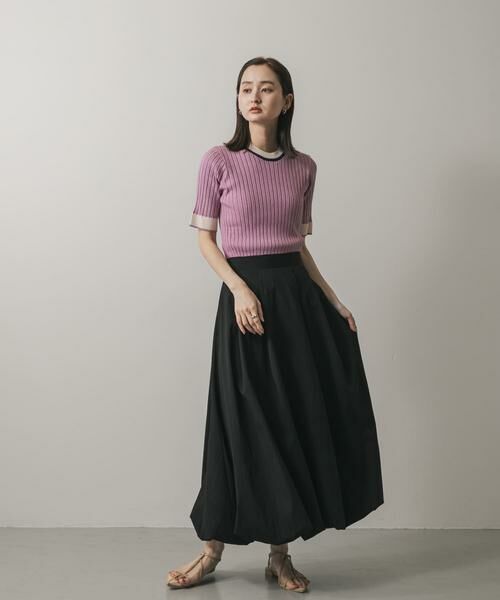 SENSE OF PLACE by URBAN RESEARCH / センスオブプレイス バイ アーバンリサーチ ニット・セーター | 『WEB限定』バイカラーコンパクトセーター(5分袖) | 詳細4