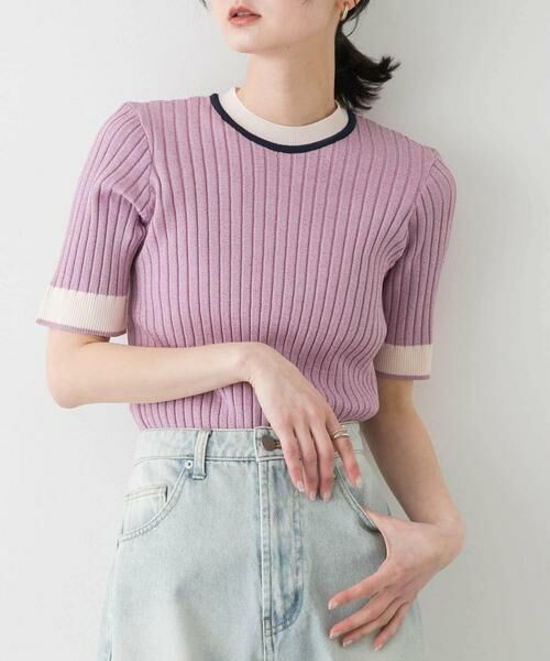 SENSE OF PLACE by URBAN RESEARCH / センスオブプレイス バイ アーバンリサーチ ニット・セーター | 『WEB限定』バイカラーコンパクトセーター(5分袖) | 詳細5