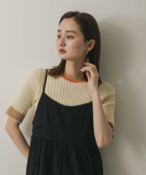 SENSE OF PLACE by URBAN RESEARCH / センスオブプレイス バイ アーバンリサーチ ニット・セーター | 『WEB限定』バイカラーコンパクトセーター(5分袖) | 詳細10