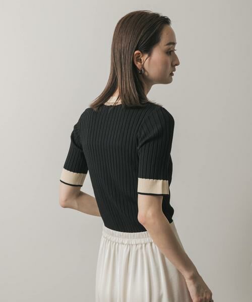 SENSE OF PLACE by URBAN RESEARCH / センスオブプレイス バイ アーバンリサーチ ニット・セーター | 『WEB限定』バイカラーコンパクトセーター(5分袖) | 詳細16
