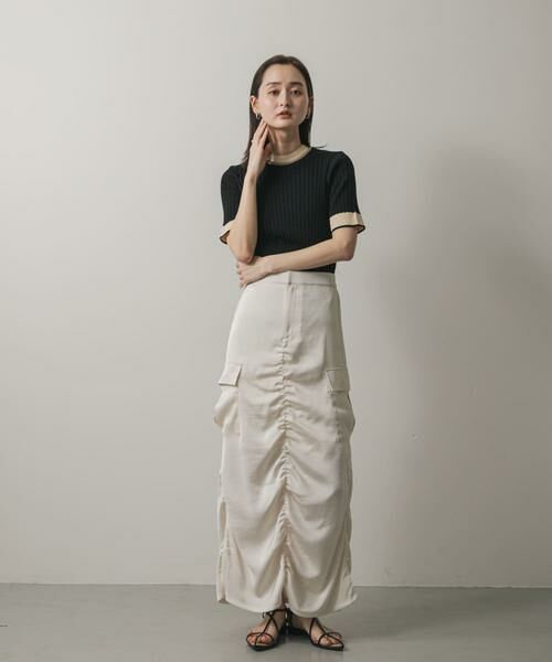 SENSE OF PLACE by URBAN RESEARCH / センスオブプレイス バイ アーバンリサーチ ニット・セーター | 『WEB限定』バイカラーコンパクトセーター(5分袖) | 詳細17