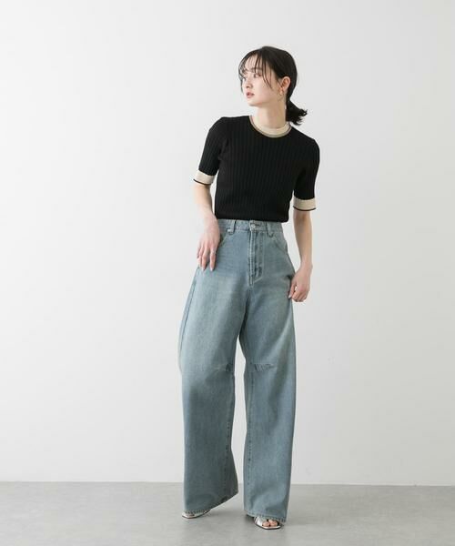 SENSE OF PLACE by URBAN RESEARCH / センスオブプレイス バイ アーバンリサーチ ニット・セーター | 『WEB限定』バイカラーコンパクトセーター(5分袖) | 詳細18