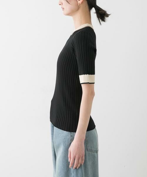 SENSE OF PLACE by URBAN RESEARCH / センスオブプレイス バイ アーバンリサーチ ニット・セーター | 『WEB限定』バイカラーコンパクトセーター(5分袖) | 詳細20