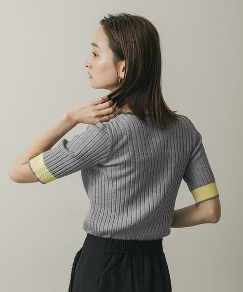 SENSE OF PLACE by URBAN RESEARCH / センスオブプレイス バイ アーバンリサーチ ニット・セーター | 『WEB限定』バイカラーコンパクトセーター(5分袖) | 詳細25