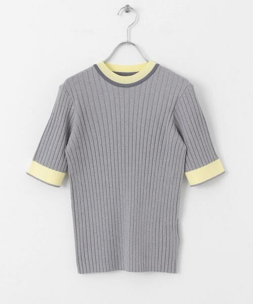 SENSE OF PLACE by URBAN RESEARCH / センスオブプレイス バイ アーバンリサーチ ニット・セーター | 『WEB限定』バイカラーコンパクトセーター(5分袖) | 詳細28