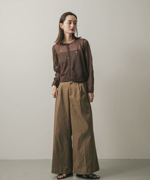 SENSE OF PLACE by URBAN RESEARCH / センスオブプレイス バイ アーバンリサーチ カーディガン・ボレロ | シシュウコンパクトシアーカーディガン | 詳細3