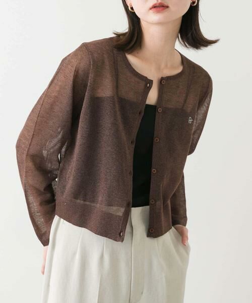 SENSE OF PLACE by URBAN RESEARCH / センスオブプレイス バイ アーバンリサーチ カーディガン・ボレロ | シシュウコンパクトシアーカーディガン | 詳細4