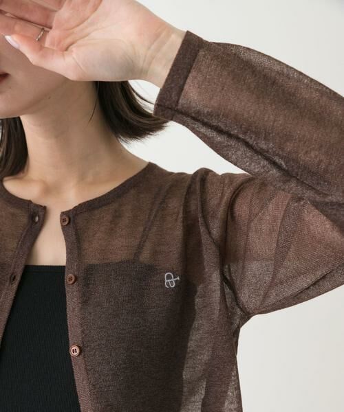 SENSE OF PLACE by URBAN RESEARCH / センスオブプレイス バイ アーバンリサーチ カーディガン・ボレロ | シシュウコンパクトシアーカーディガン | 詳細5