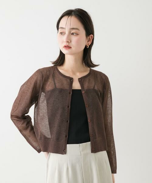 SENSE OF PLACE by URBAN RESEARCH / センスオブプレイス バイ アーバンリサーチ カーディガン・ボレロ | シシュウコンパクトシアーカーディガン | 詳細6