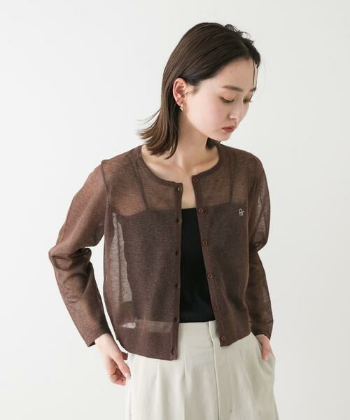 SENSE OF PLACE by URBAN RESEARCH / センスオブプレイス バイ アーバンリサーチ カーディガン・ボレロ | シシュウコンパクトシアーカーディガン | 詳細7