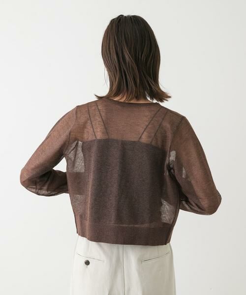 SENSE OF PLACE by URBAN RESEARCH / センスオブプレイス バイ アーバンリサーチ カーディガン・ボレロ | シシュウコンパクトシアーカーディガン | 詳細8