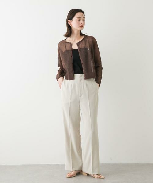 SENSE OF PLACE by URBAN RESEARCH / センスオブプレイス バイ アーバンリサーチ カーディガン・ボレロ | シシュウコンパクトシアーカーディガン | 詳細9